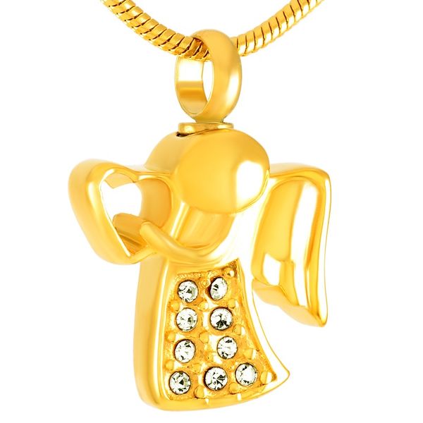 

ijd9143 из нержавеющей стали желтого baby angel сердце кремация урна для ashes keepsake ожерелья оптовой подвески с цепочкой jewelry, Silver