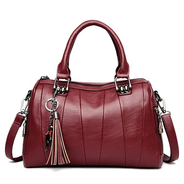 

2020 luxury ladies handbag fashion ladies tassel pu leather shoulder bag messenger bag messenger