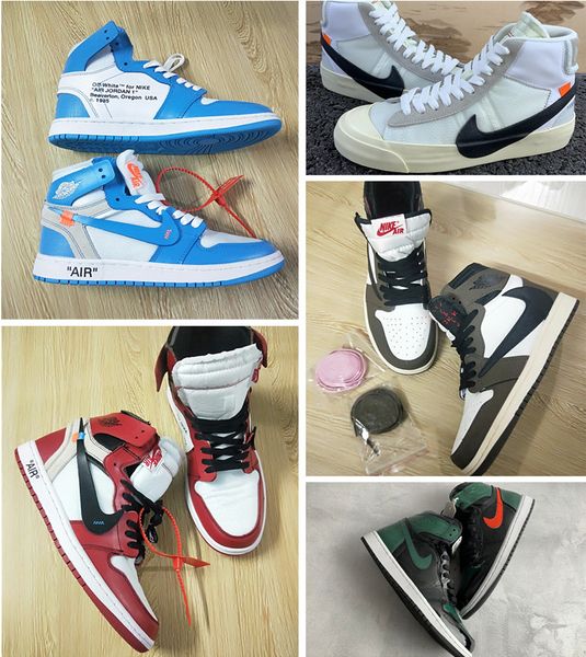 

originals off-white x air jordan 1 chicago retro casual shoes classic travis scott x solefly basketball sneakers blazer mid union shoes