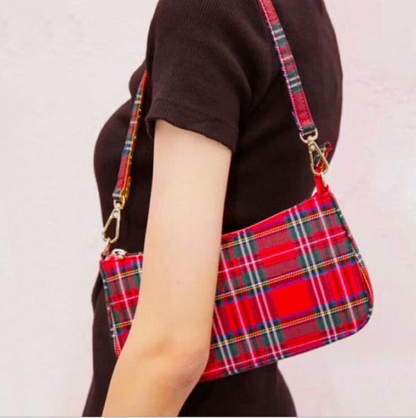 

designer luxury handbags purses shoulder bags retro underarm bag women baguette classic brand lock wild check handbag