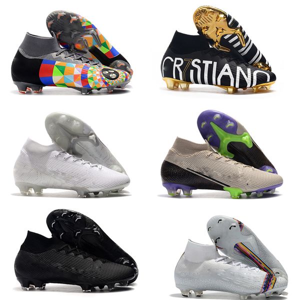 

2019 mens superfly 7 elite se fg exquisite high help soccer leats ronaldo cr7 outdoor football boots mercurial vapors 13 elite fg