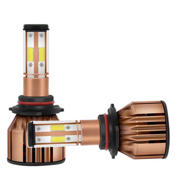 

4 sides 2pcs h8 9006 h1 h7 h4 9005 led headlight conversion kit cob bulb 60w 7600lm white high power 6000k ing