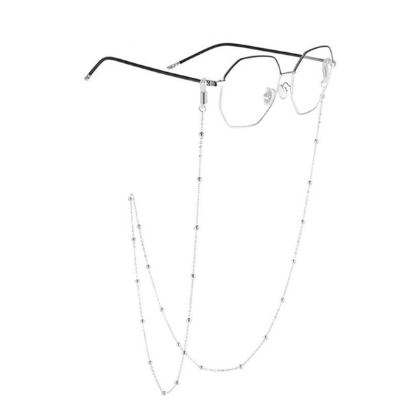 

eyeglass chain 79cm sunglasses holder glasses chain for swimming eyeglass retainer golden glasses accessories, Silver