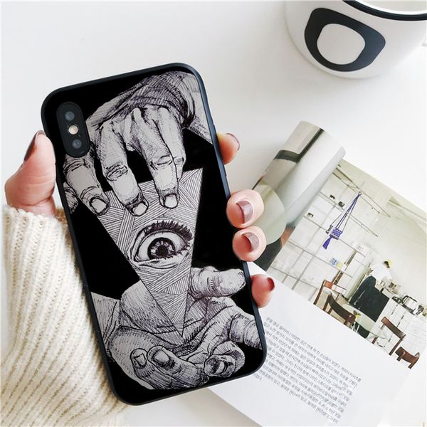 

coque luxury illuminati eye cover для iphone 11 pro xs max xr case для iphone 8 7 6s plus 5s se case мягкая силиконовая крышка