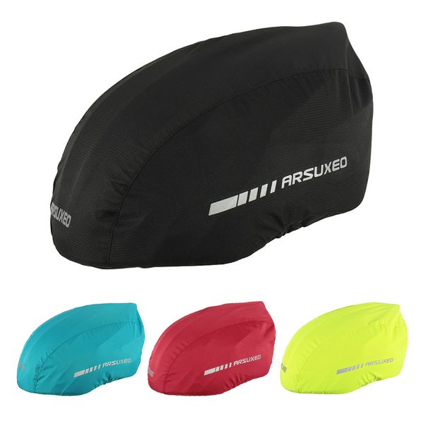 

waterproof bike helmet cover with reflective strip cycling bicycle helmet rain cover road bicycle water snow