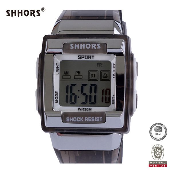 

young fashion digital watch shhors brand teenager waterproof sport watch student electronic wristwatch new sport clock teens, Slivery;brown