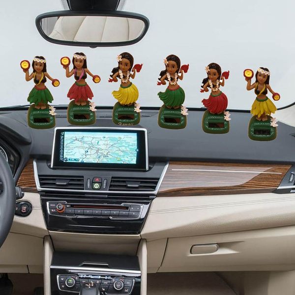 Solar Powered Shaking Head Toy Auto Interior Dashboard Decoration Hawaii Girl Car Ornaments Auto Accessories Best Car Interiors Best Cars Interiors