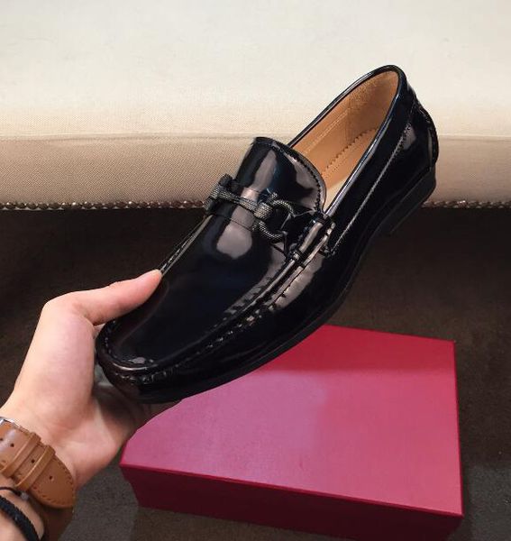 

original box] luxury new ferra mens formal business leather brand shoes dress wedding casual office italy gentleman shoes size38-44, Black
