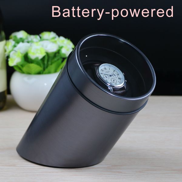 

battery powered black single watch winder for automatic watches watch box automatic winder storage display case box