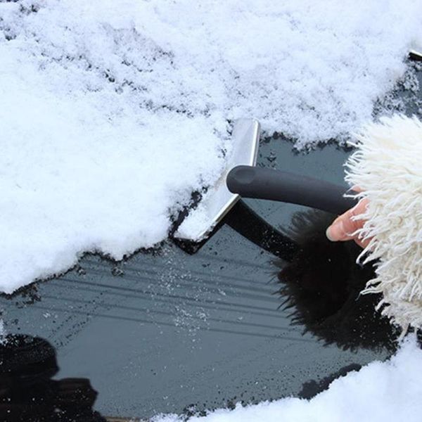 

winter snow and ice removal stainless steel ice shovel snow shovel for car auto accessories anti-ski