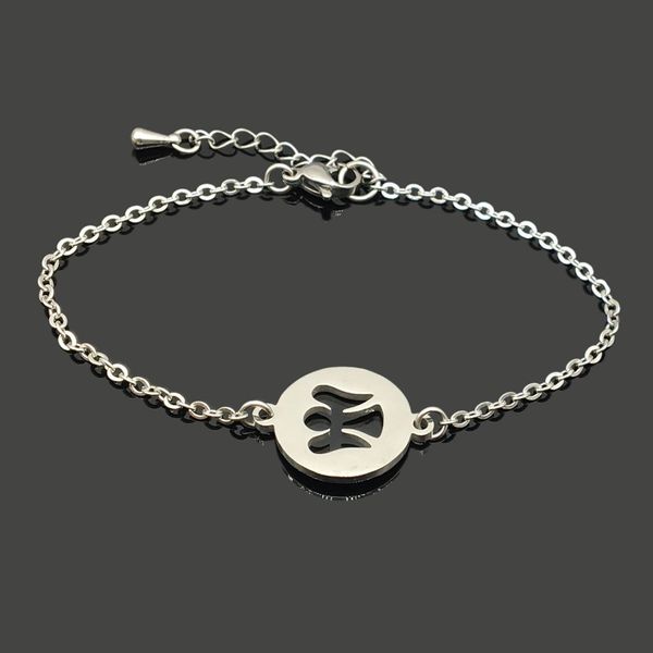 

new angel baby stainless steel round charm bracelet stainless steel angel pendant chain bracelet for women girls, Golden;silver