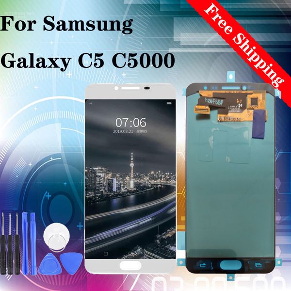 

super amoled для samsung galaxy c5 c5000 дисплей lcd экран с сенсорным экраном дигитайзер панели ассамблеи
