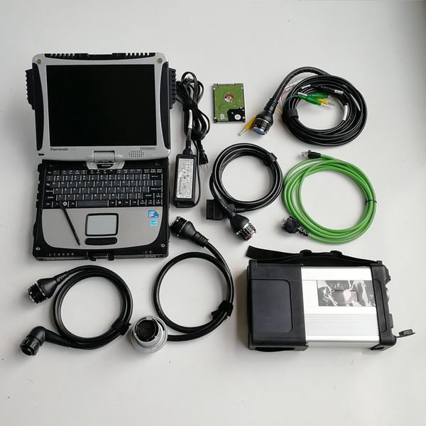 

auto diagnostic tools mb star c5 sd 5 car interface cables connecting used lapcf19 and 320gb hdd latest software ready to work