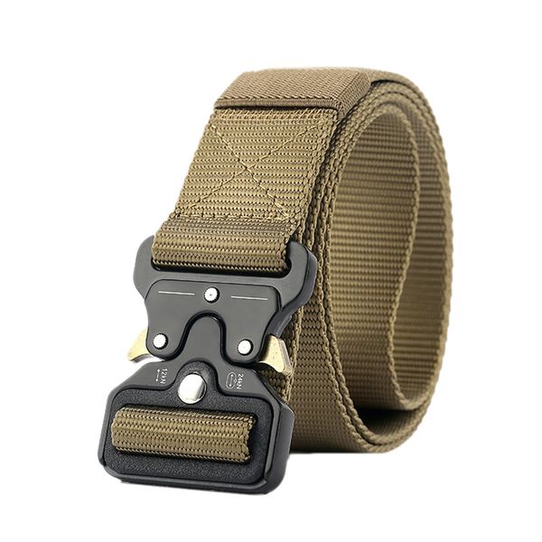 

new knock off army belt men's heavy duty us soldier combat tactical belts sturdy 100% nylon waistband swat equipment, Black;brown