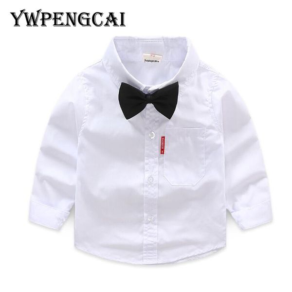 

new 2019 spring autumn boys white cotton shirts school party performance shirt long sleeve shirts #9da0113, White;black