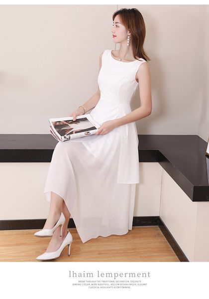 

white sleeveless fashion condole knitted dress, Black;gray