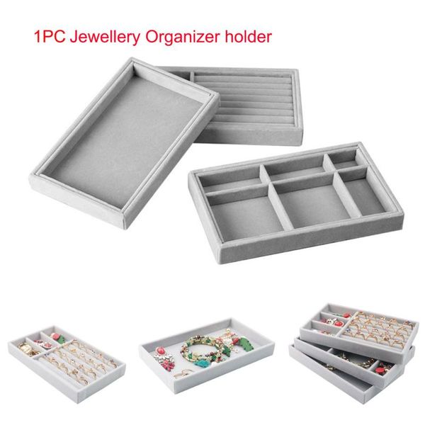 

1pc новый ящик ювелирных изделий diy хранения tray кольцо браслет коробки подарка ювелирных изделий организатор серьги держатель малый разме, Pink;blue