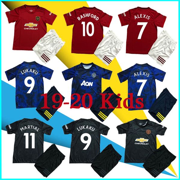 

2019 20 manche ter kid kit home away 3rd 19 20 united occer jer ey lukaku pogba martial ra hford lingard united football hirt