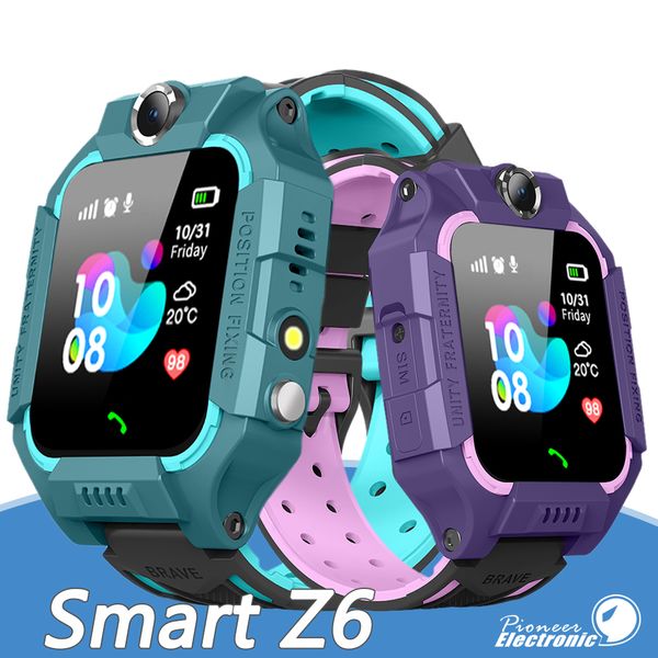 

z6 children bluetooth smart watch ip67 waterproof sim card lbs tracker sos kids smartwatch for android smartphone