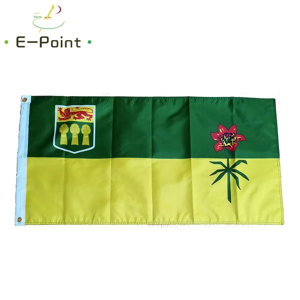 Bandiera della provincia del Canada del Saskatchewan Double Sided Small Size 1.5x3FT (45x90cm) Bandiera in poliestere Banner decorazione casa volante giardino