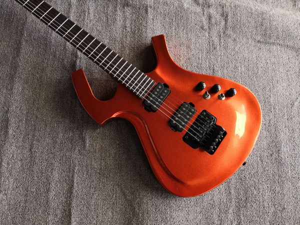 

custom fly mojo transparent cherry red electric guitar double rose tremolo tailpiece guitar