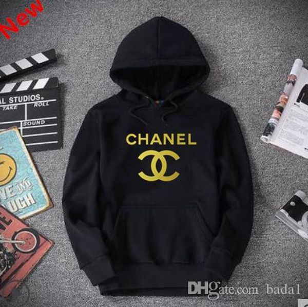 

2019 new hoodies sweatshirts cmen's jacket sport windbreaker long sleeve mens desigouple solid color coats hooded sweater jacket fa, Black