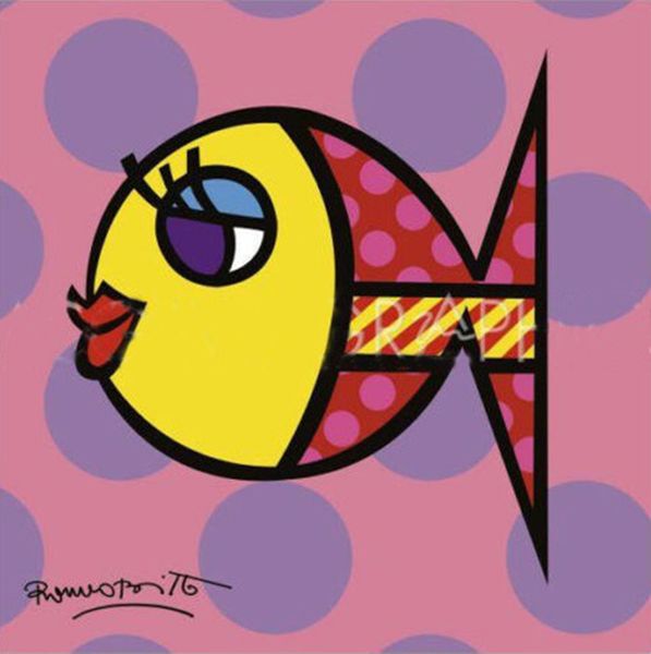 

britto romero art - дотти fish home decor ремесла картины маслом на холсте wall art холст картинки 200528