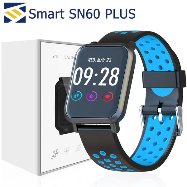 

SN60 Plus Smart Bracelet Band Smartwatch 9D Hardness Curved Glass Screen Support Sport Heart Rate Monitor Weather Forecast For Apple Huawei