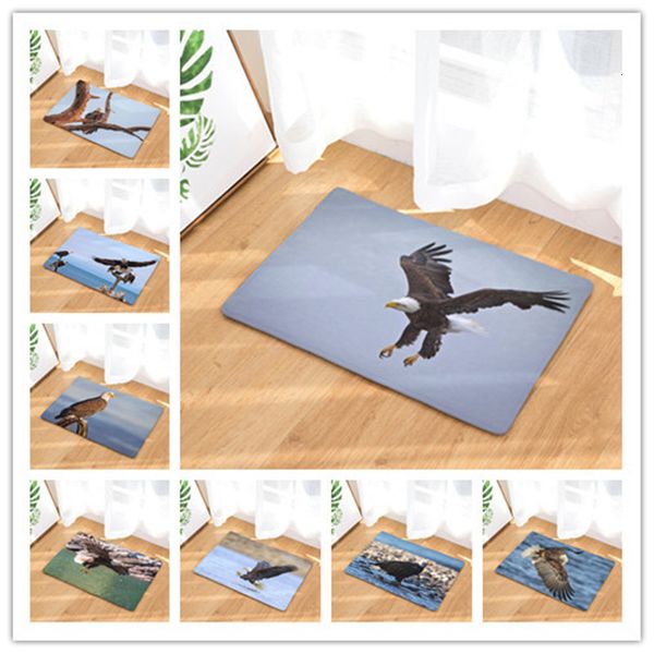 

eagle printing land mat rug home bedroom doormat shower room kitchen toilet strip water uptake non-slip floor carpet
