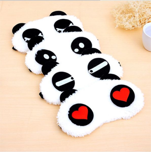 

cute panda sleeping eye mask nap cartoon eye shade sleep mask black bandage on eyes for sleeping bed 500pcs