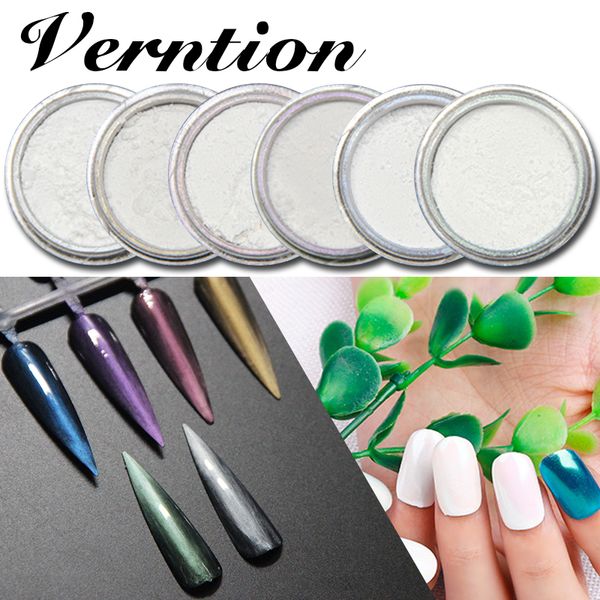 

verntion holographic nail glitter shining chrome pigment 1g 6 colors laser holo shimmer nail art deco flakes manicure, Silver;gold