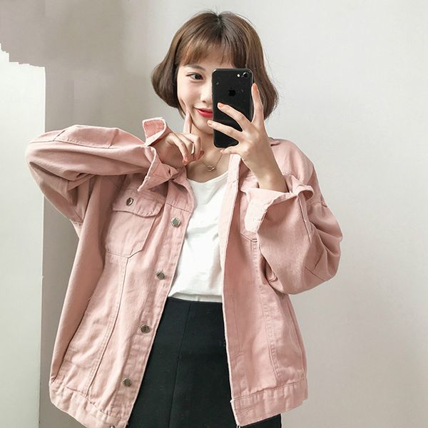 

jeans jacket women clothes 2019 korean vintage coat long sleeve denim jackets casual women female jacket outwear zt2616, Black;brown