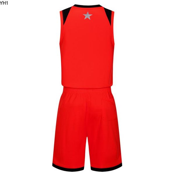 

2019 new blank basketball jerseys printed logo mens size s-xxl price fast shipping good quality red r004nq, Black;red