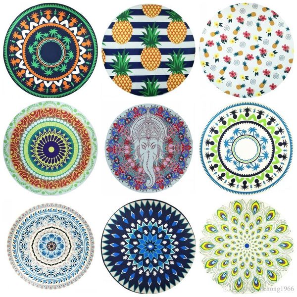 

круглый 150 * 150см мочалка солнцезащитного полотенце ананас washrag mandara стиль шаль хобот слон пляжных полотенца peacock eye мочалка 16a