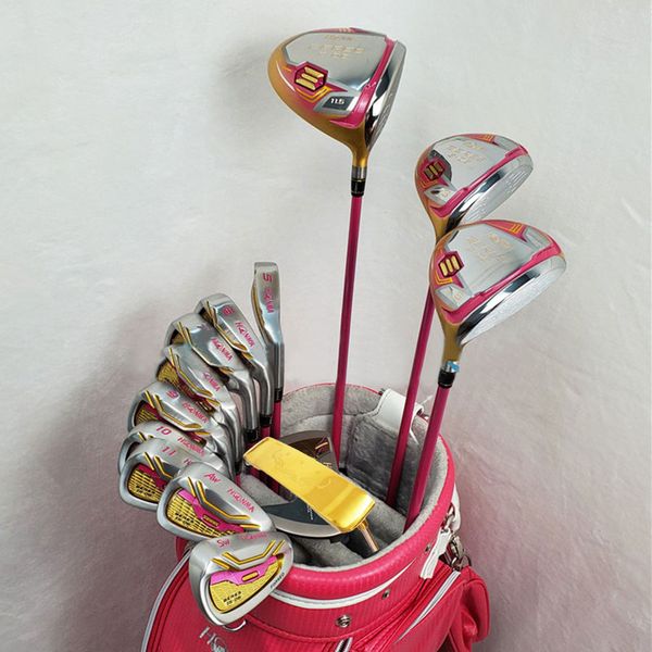 Neue Damen-Golfschläger S-06 4-Sterne-Golf-Komplettset mit Schlägern, Fahrer + Fairwayholz, ohne Tasche, Graphit-Golfschaft und Schlägerhaube. Kostenloser Versand