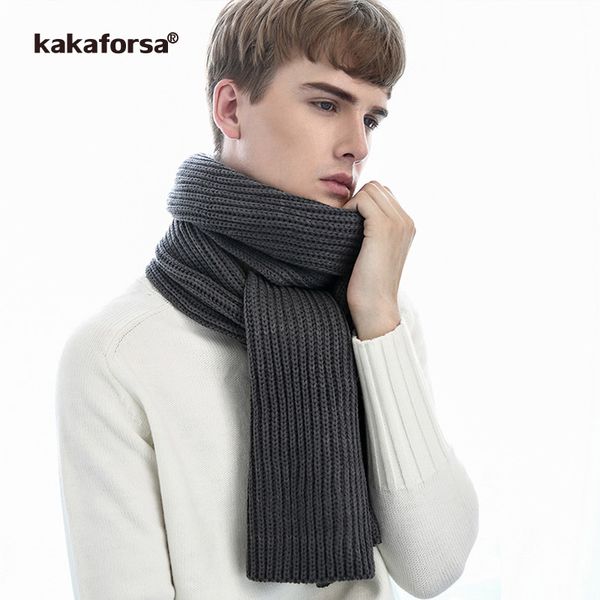 

men's scarves spring winter men scarf thick warm knitted scarves long size male cashmere warmer neckerchief 2019 scarf, Blue;gray