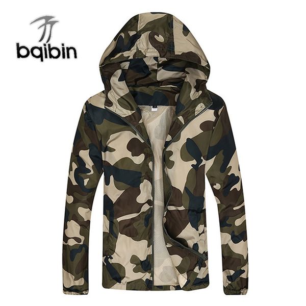 

2019 new autumn men's fashion camouflage jacket men tide male hooded thin camo bomber jackets sunscreen coat jaqueta masculina, Black;brown