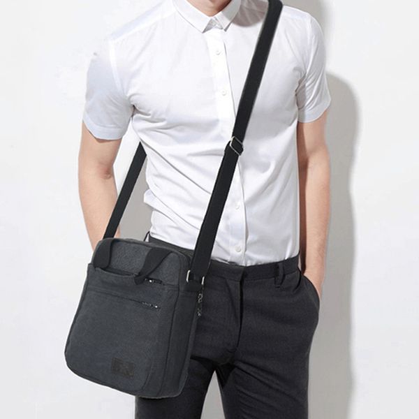 

business bag 2019 new fashion canvas solid color totes business shoulder bag messenger bags man