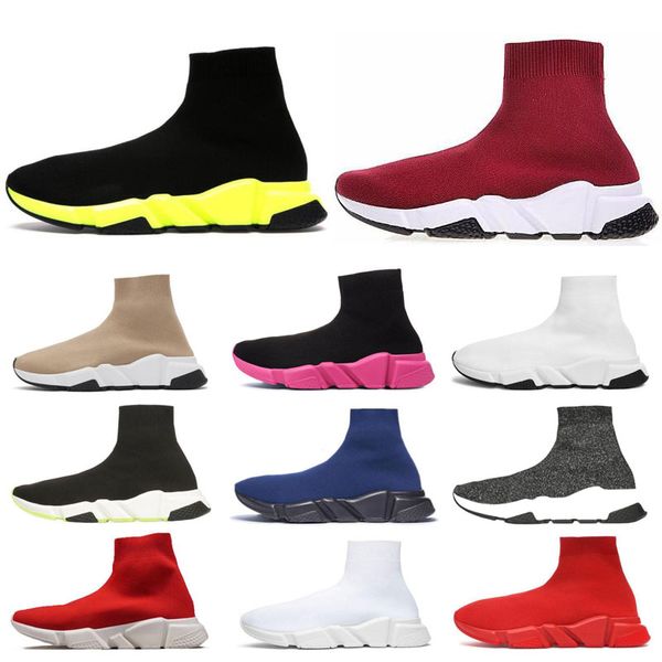 

новые женщины speed ​​trainer повседневная носка обуви тройной черный красный бежевый черный синий розовый мужские тренажёры спорт кроссовки, Black