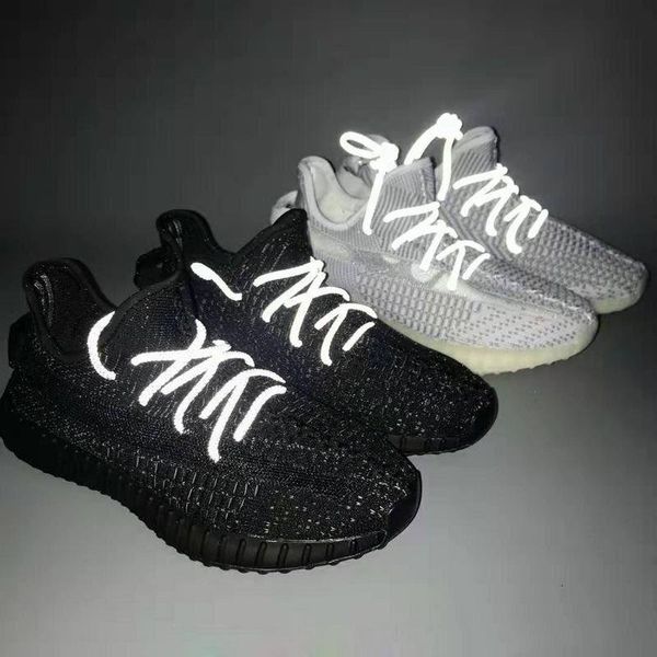 

Бесплатная доставка Мужская Kanye West V2 Статические Светоотражающие Черно-белые туф