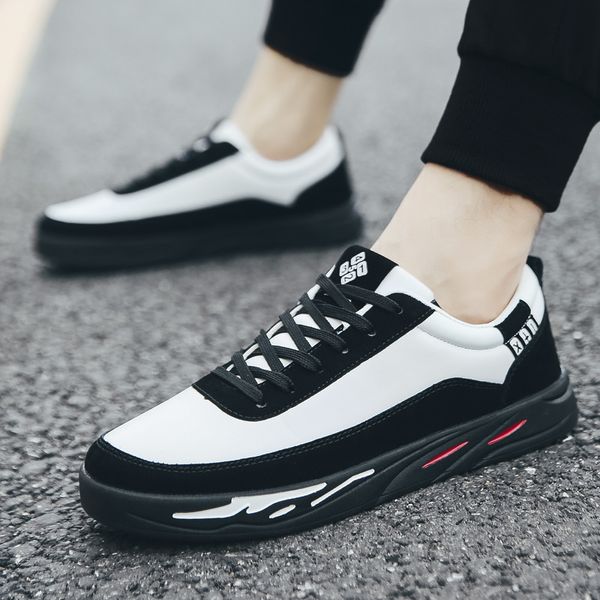 

2019 spring and autumn season new trend casual shoes men's shoes breathable sneakers hundred men's, Black