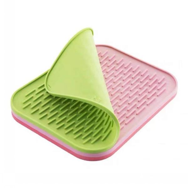 

современный несколько цветов placemat мягкий силикагель 26см*16см анти-занос жаропрочных мягкая охрана окружающей среды использование для ку