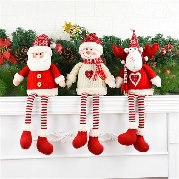 

santa claus snowman elk toy natal doll christmas decorations for home window desk new year decoration merry christmas figurine