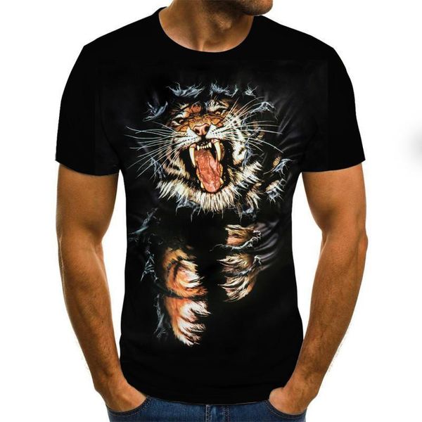 

2020 мужчины «s t -футболки 3d printed животных тенниска с коротким рукавом забавный дизайн повседневный топы тис мужчины t рубашка xxs -6xl, White;black