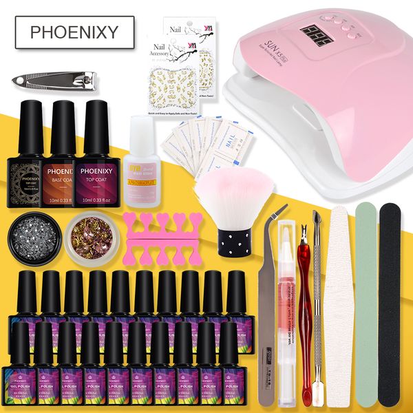 

nail set gel nail polish set 80w led lamp gel varnish accessorie soak off art decorations art tools manicure
