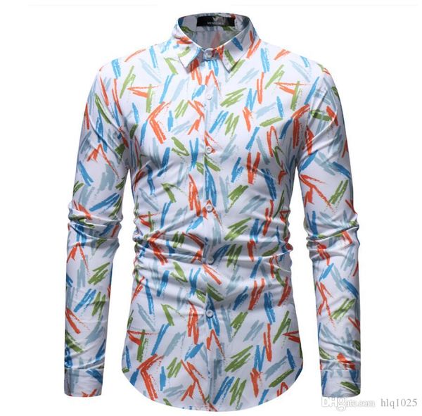 

летняя новая мужская повседневная рубашка печатная рубашка с длинным рукавом 3d печать гавайский стиль дышащая мужская футболка горячая расп, White;black