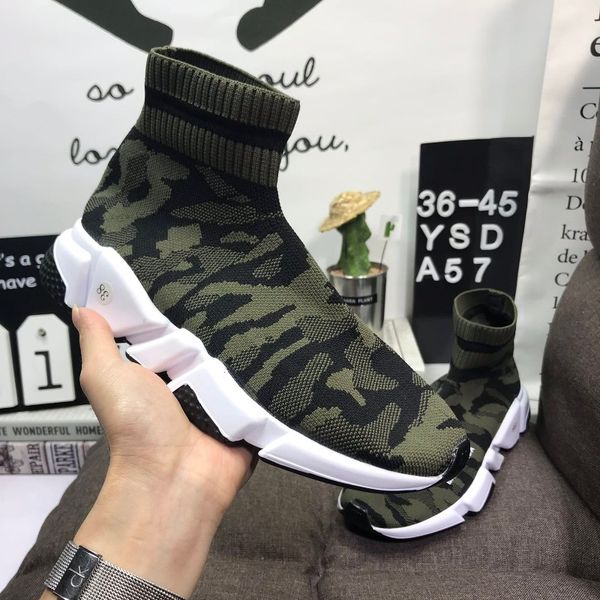 

new luxury designer speed trainer casual shoes black white red glitter flat fashion socks boots sneakers fashion trainers runner 36-45