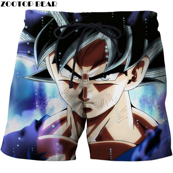 

shine anime eye 3d print summer travel beach shorts men casual board shorts plage quick dry swimwear dropship, White;black