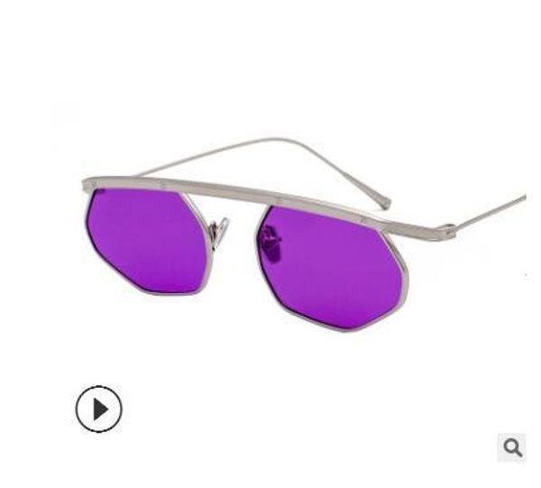 

1pair new 2019 mens sunglasses eyewear classic sun glasses silver metal black glass lenses polarized women sunglasses, White;black