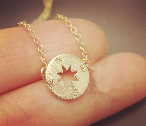 

30pcs fashion tiny small compass bracelets simple north south bracelets coin disc circle disk direction bracelets, Golden;silver